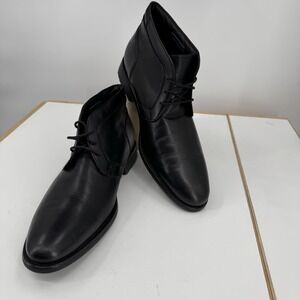 Cole Haan Men's Black Leather Plain‎ Toe Chukka Boot Style C09607